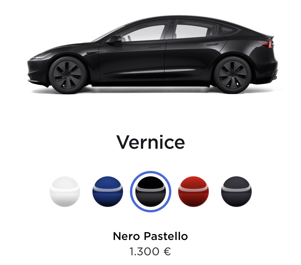 Model 3 colore nero a pagamento 