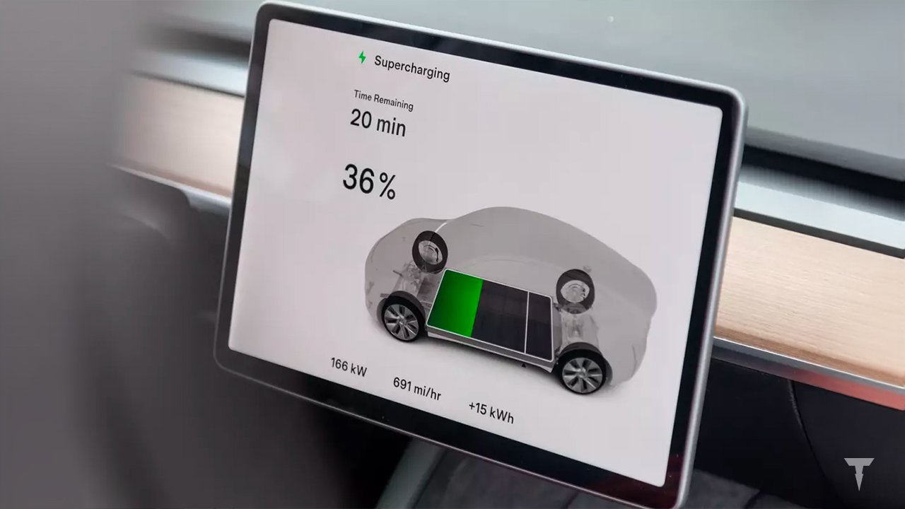 tela model y rwd sblocco batteria