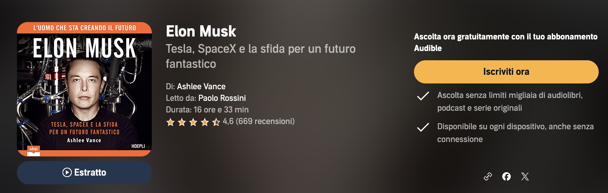 audiolibro elon musk