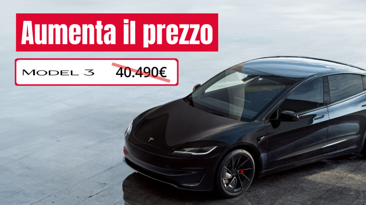 tesla model 3 aumenta prezzo
