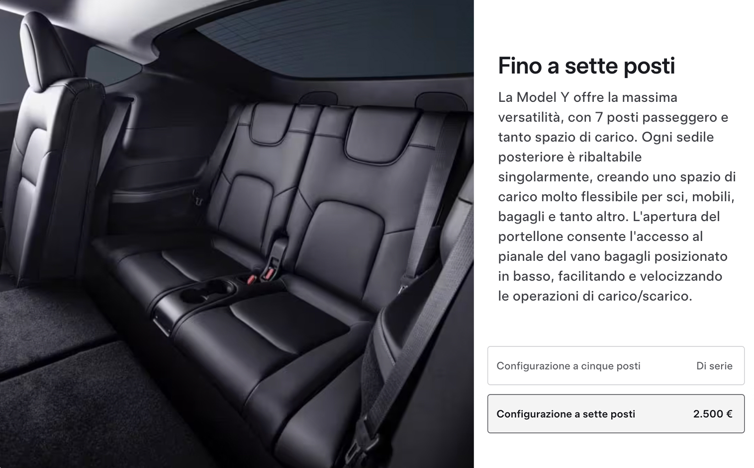 tesla model y a 7 posti