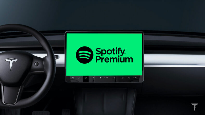 tesla premium connectivity spotify premium
