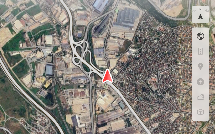 Vista satellitare