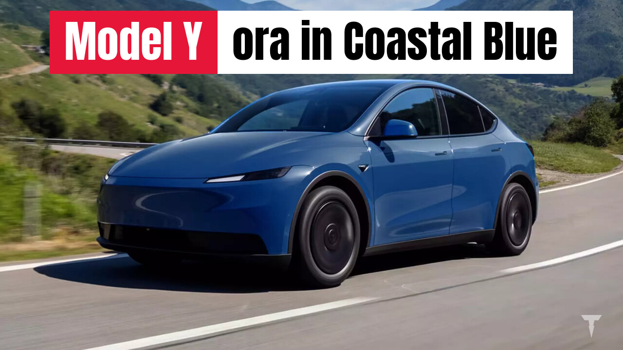 nuova tesla model y coastal blue