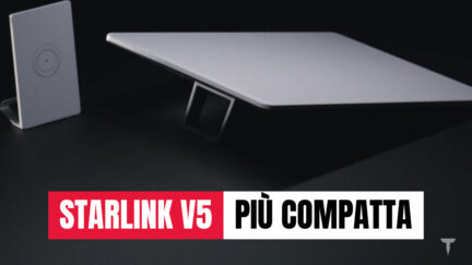 Starlink presenta l'antenna V5: più piccola, più leggera e con meno consumi della V4