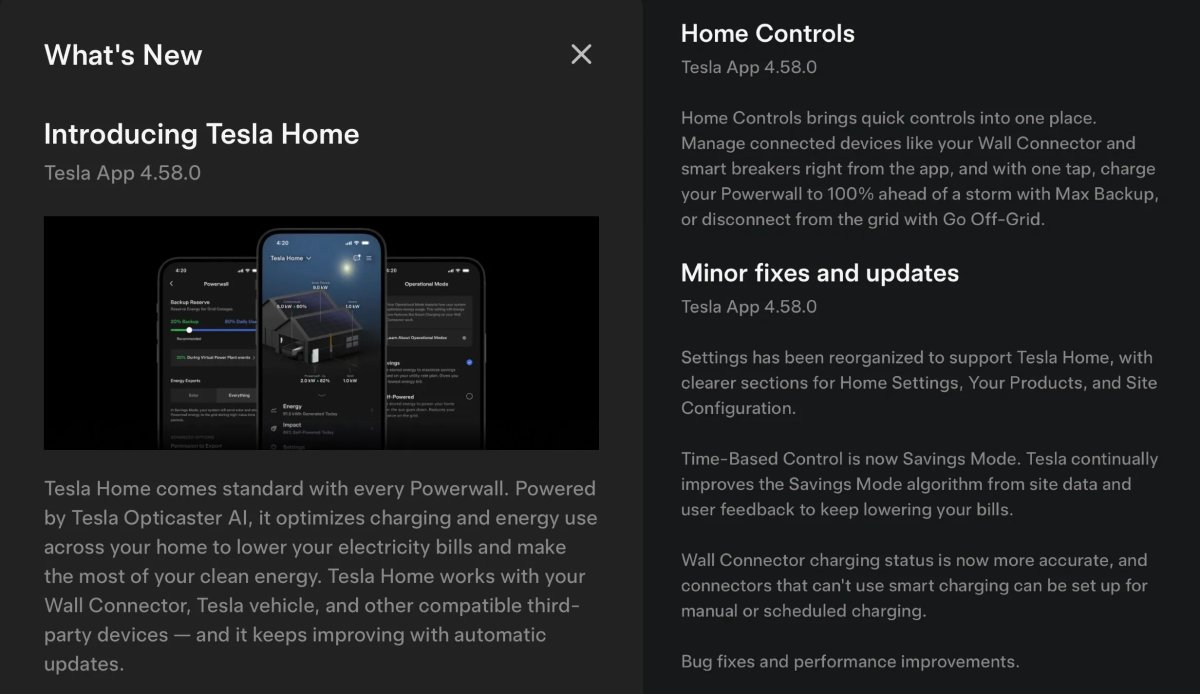 Tesla lancia Tesla Home: l’app si aggiorna con l’AI Opticaster, gli smart breaker e la ricarica intelligente — screenshot 1