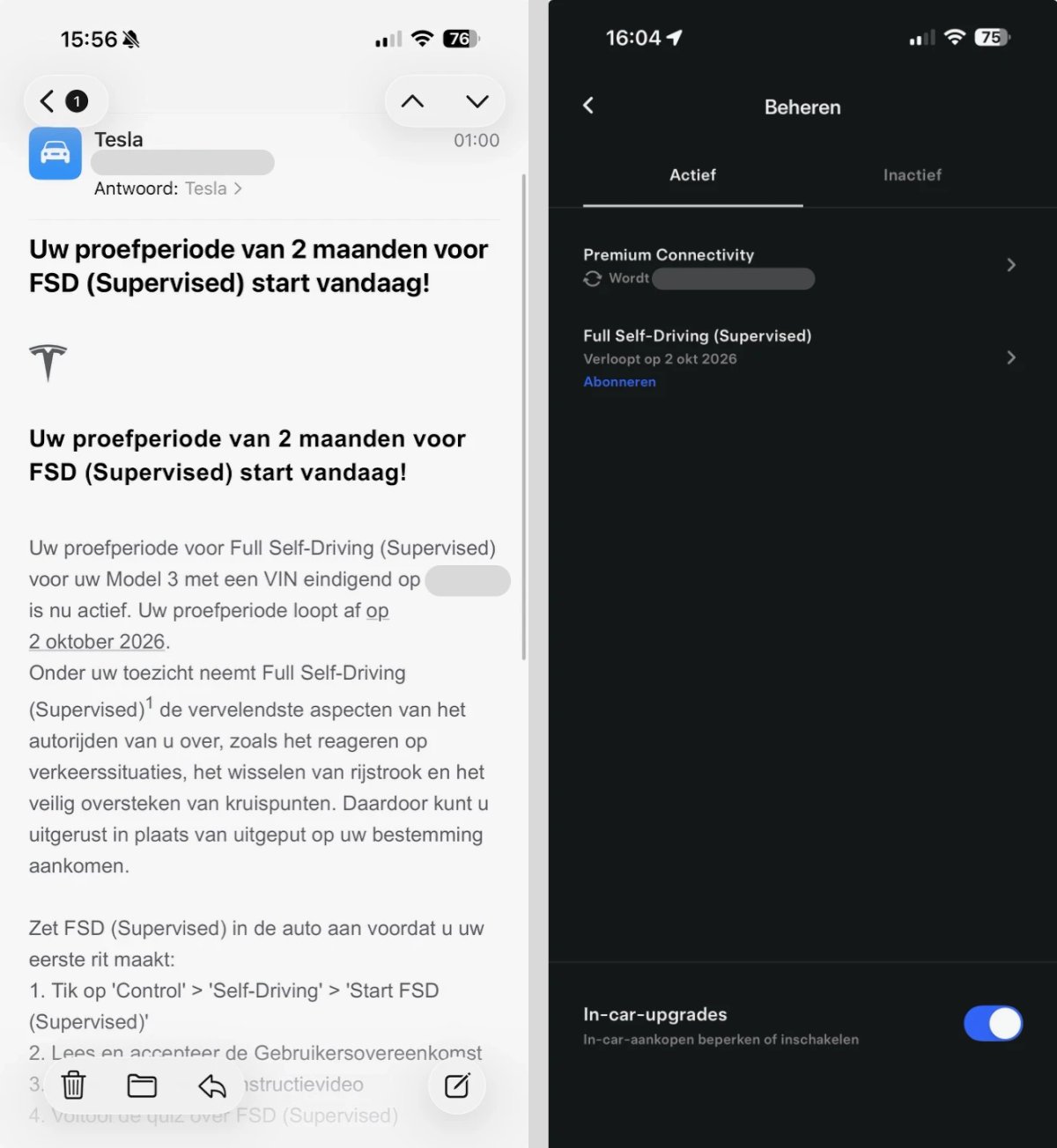 Tesla regala due mesi di FSD in Europa: le prove gratuite arrivano nelle Tesla di Paesi Bassi e Danimarca — screenshot 1