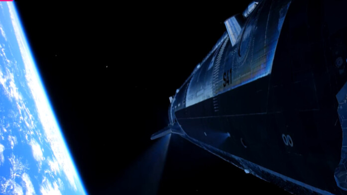 Starship raggiunge l’orbita per la prima volta: 26 Starlink V3 rilasciati e finale esplosivo nel Pacifico — screenshot 2