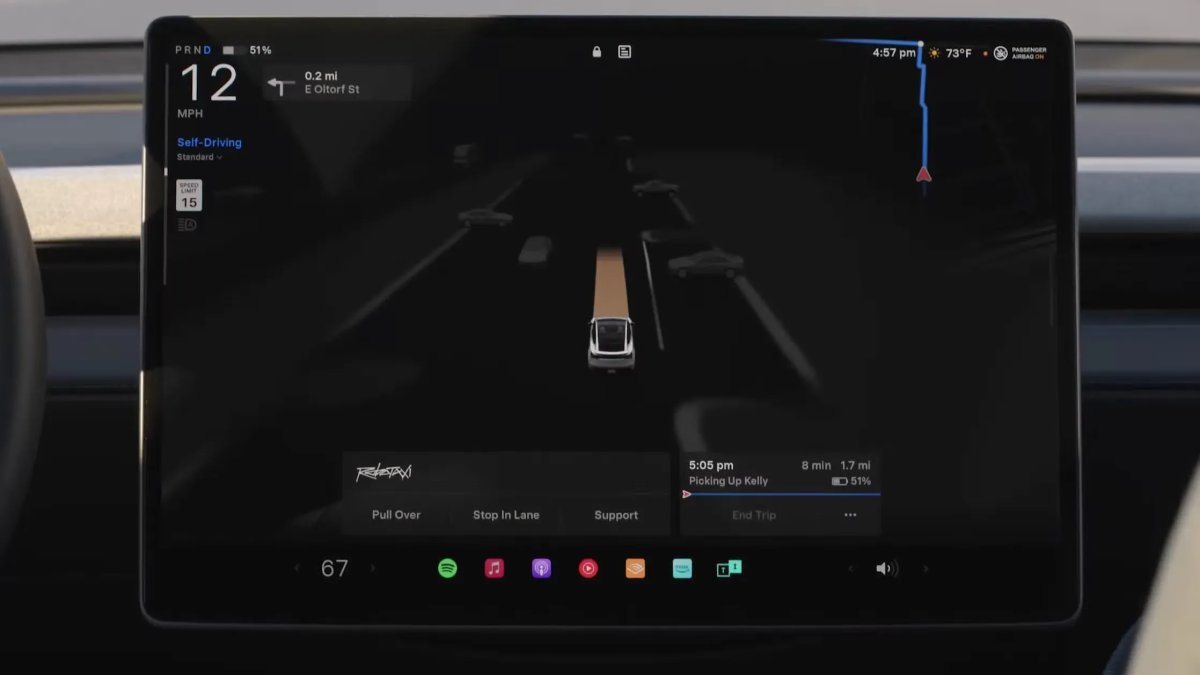 I Robotaxi Tesla passano a FSD v15 e dal mese prossimo potranno viaggiare 24 ore su 24 — screenshot 1