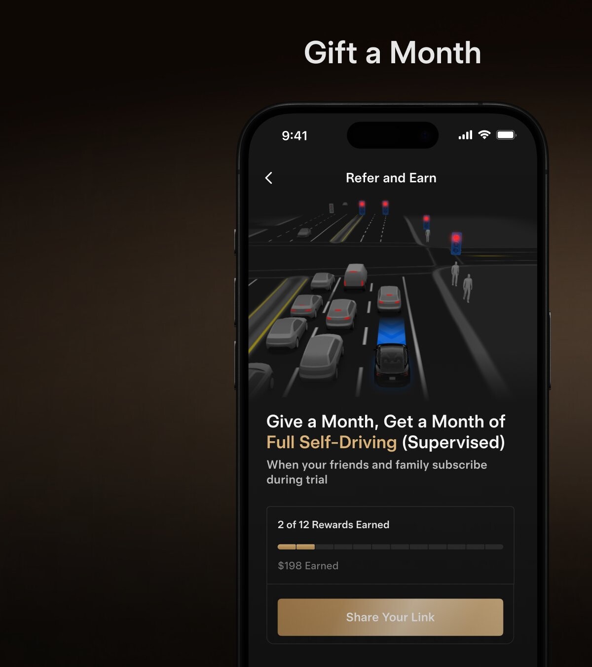 Tesla lancia il referral dell’FSD: un mese gratis a chi invitate e premi fino a 12 volte l’anno — screenshot 1