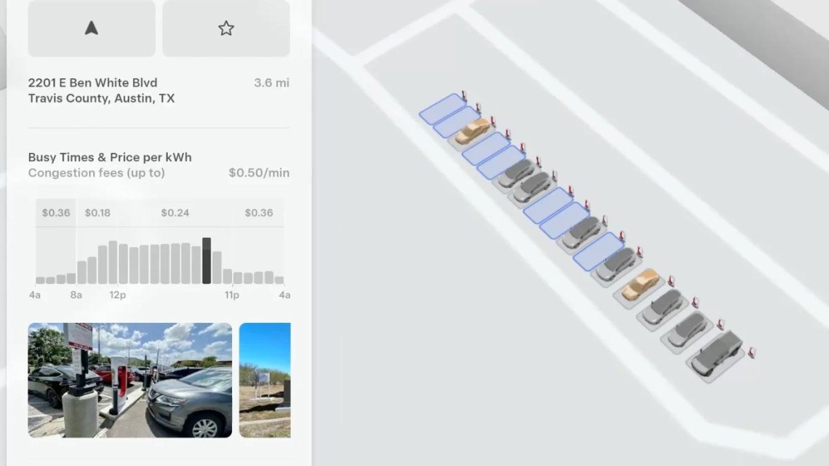 Mappa 3D dei Supercharger sulle Tesla con processore Intel: come funziona la novità della 2026.38 — screenshot 1