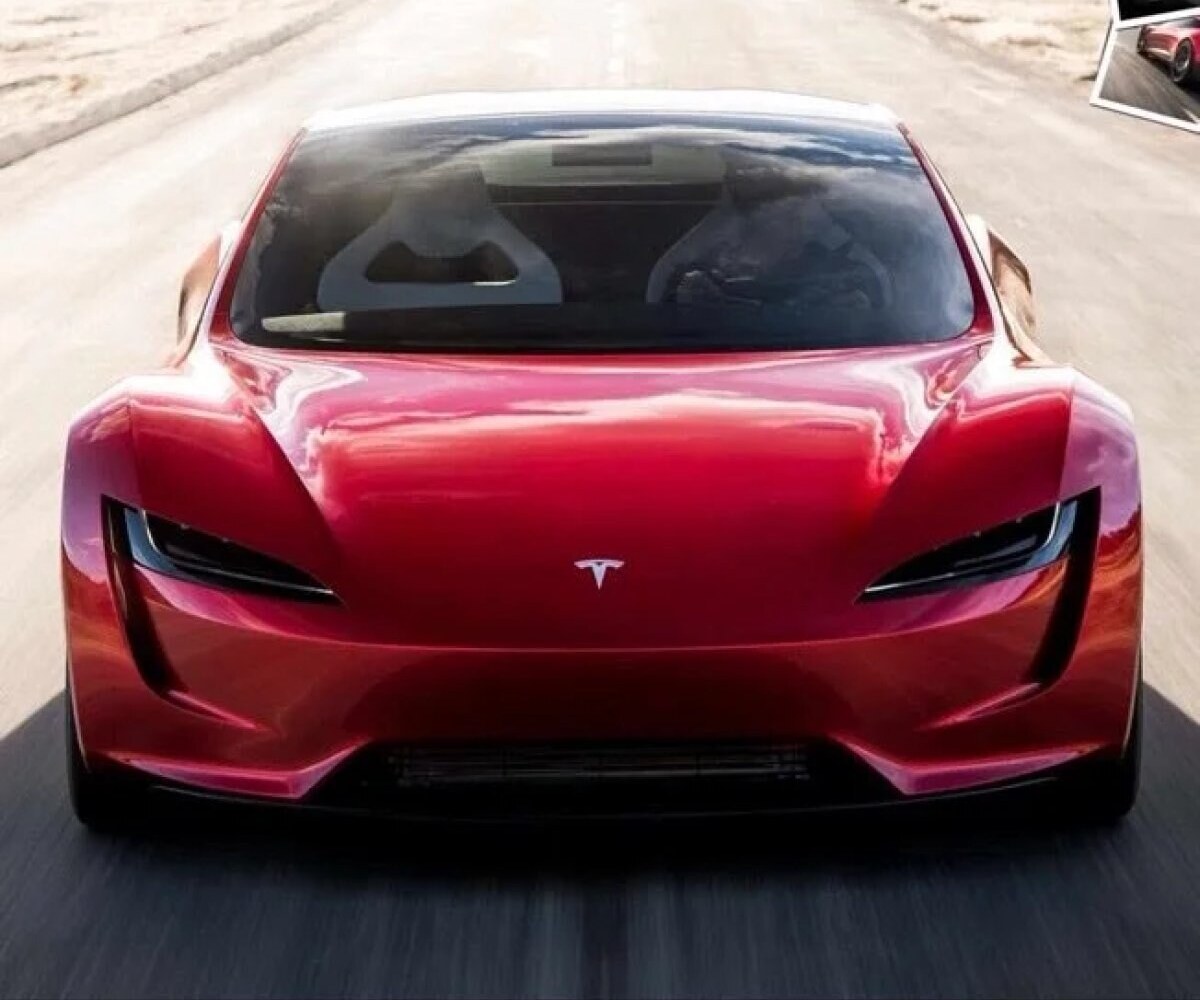 Tesla Roadster, il frontale, 2017