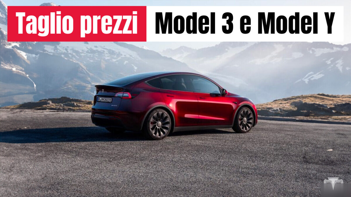 Tesla Model Y Performance rossa in montagna