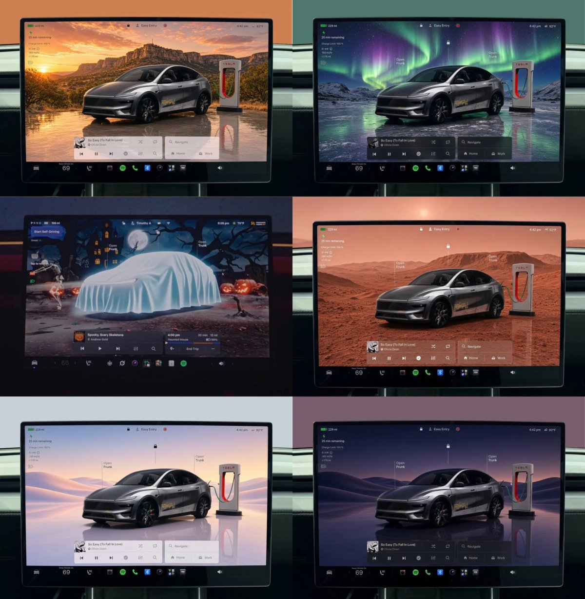 E se lo schermo della Tesla parcheggiata mostrasse il posto in cui vi trovate davvero? Il concept e perché Tesla ha già tutto quello che serve — screenshot 1